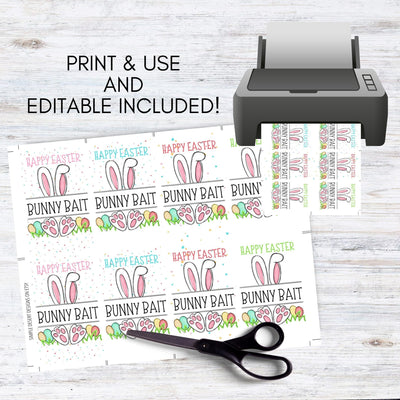 personalized Easter school tags from teacher, student, coworker, staff, employee nurse bunny themed favor tags