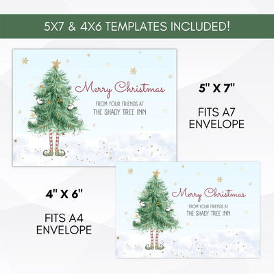 editable christmas card template