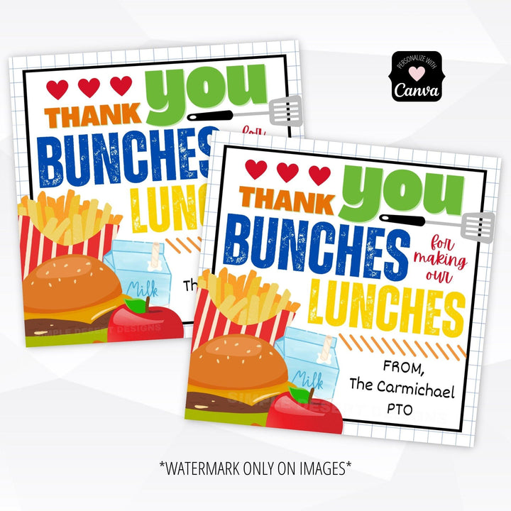 Cafeteria Appreciation Tag Square Simple Desert Designs