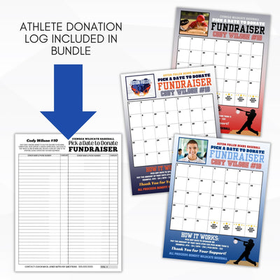 calendar fundraiser template for baseball teams