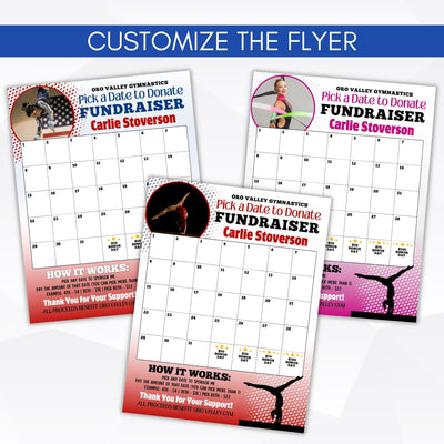 customizable calendar fundraiser template with photo or logo space
