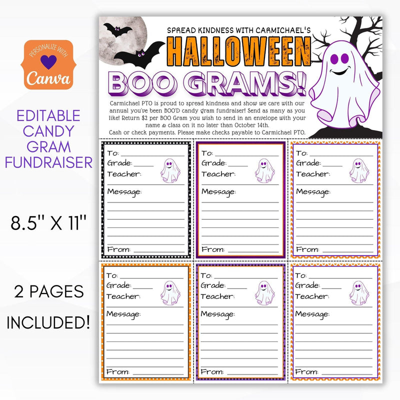 Candy Raffle Sign Candy Grams Fundraiser Halloween – Simple Desert Designs