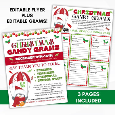 easy christmas candy gram idea with flyer bundle