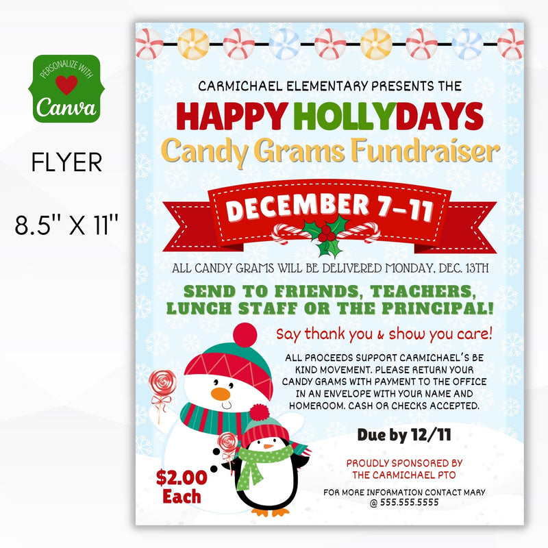 candy grams christmas flyer