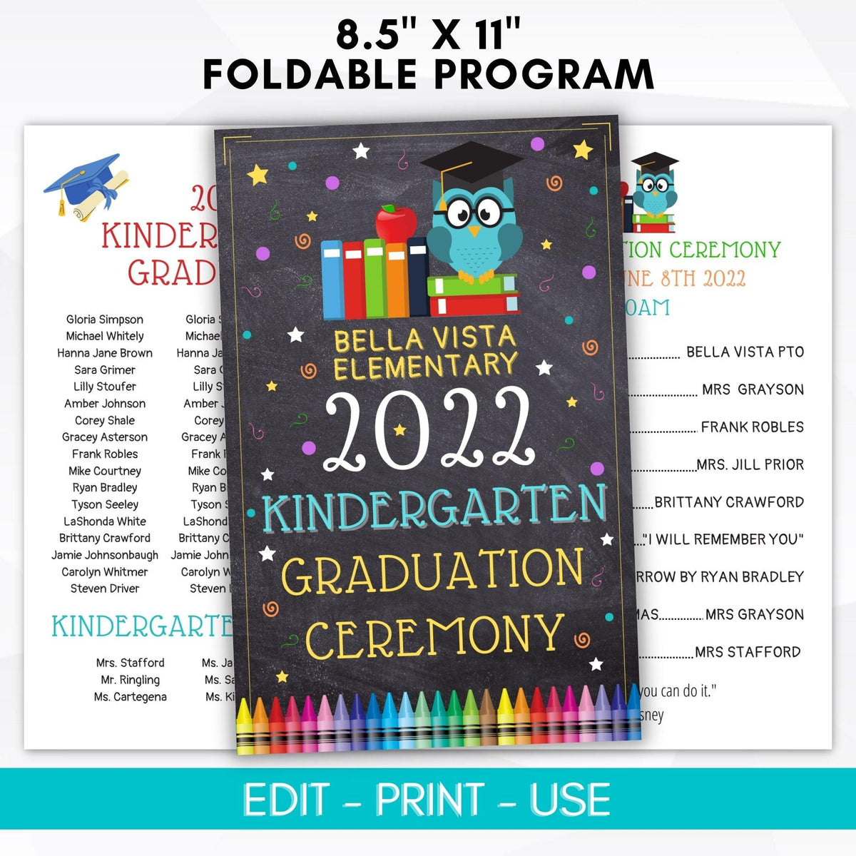 Graduation Templete Program Editable Graduation Ceremony Program Template - Simple Desert Designs