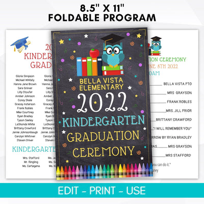 Editable graduation ceremony program
