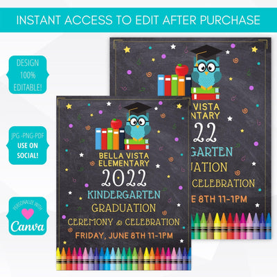 printable graduation ceremony sign advertising set