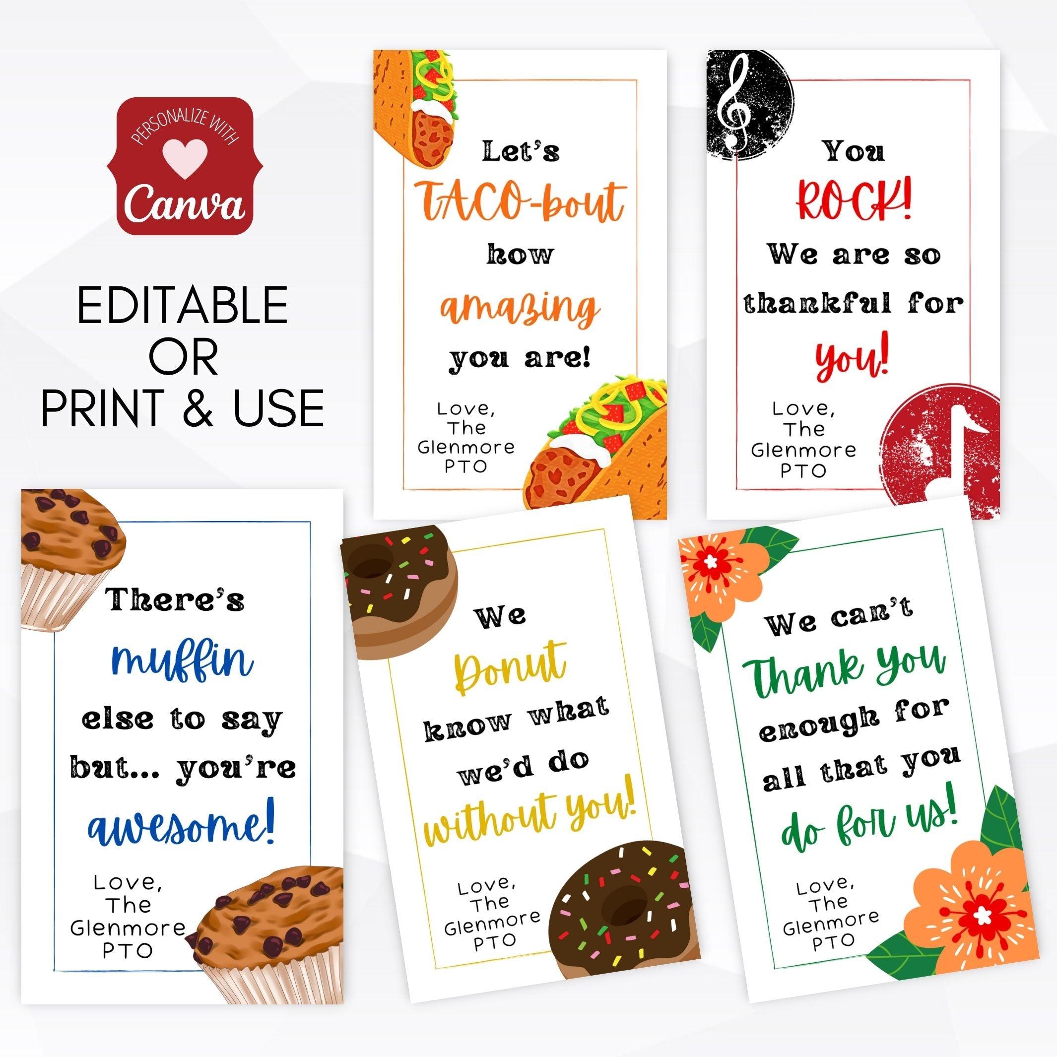 school pto pta ptc appreciation week gift tag template
