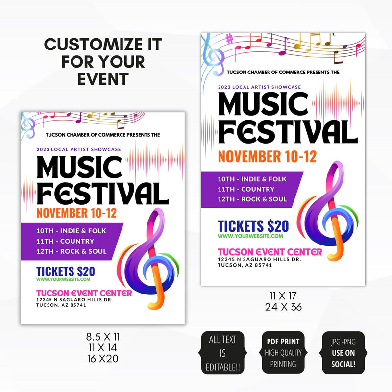 custom music festival flyer