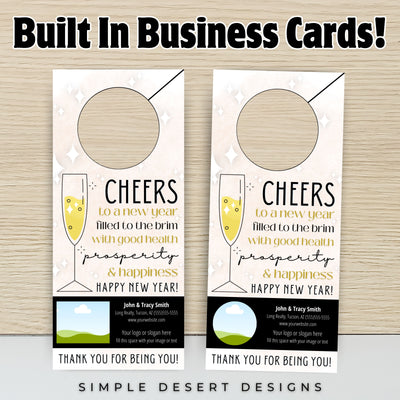 new year champagne wine pop bys for business realtors