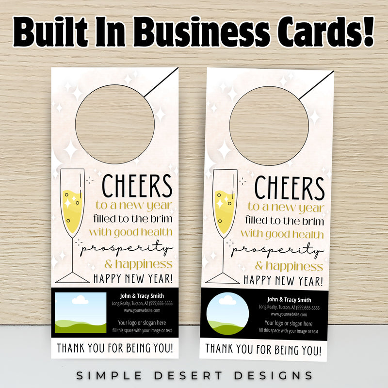 new year champagne wine pop bys for business realtors