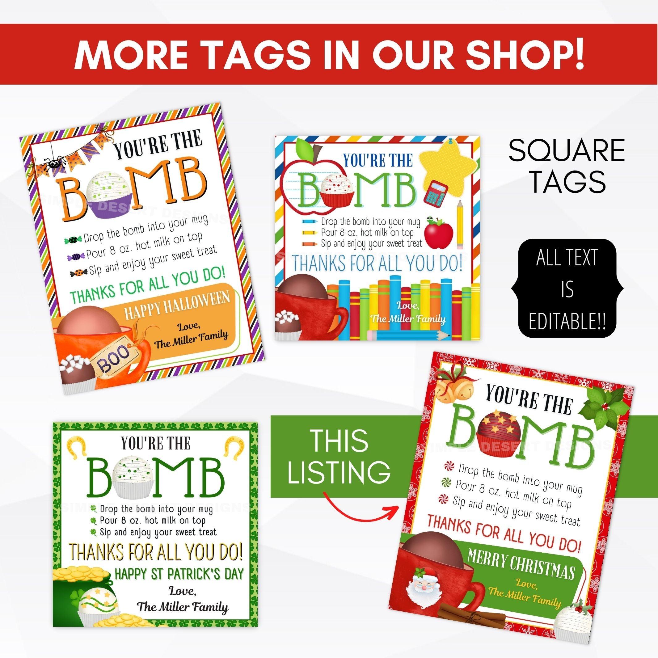 Christmas teacher appreciation tags