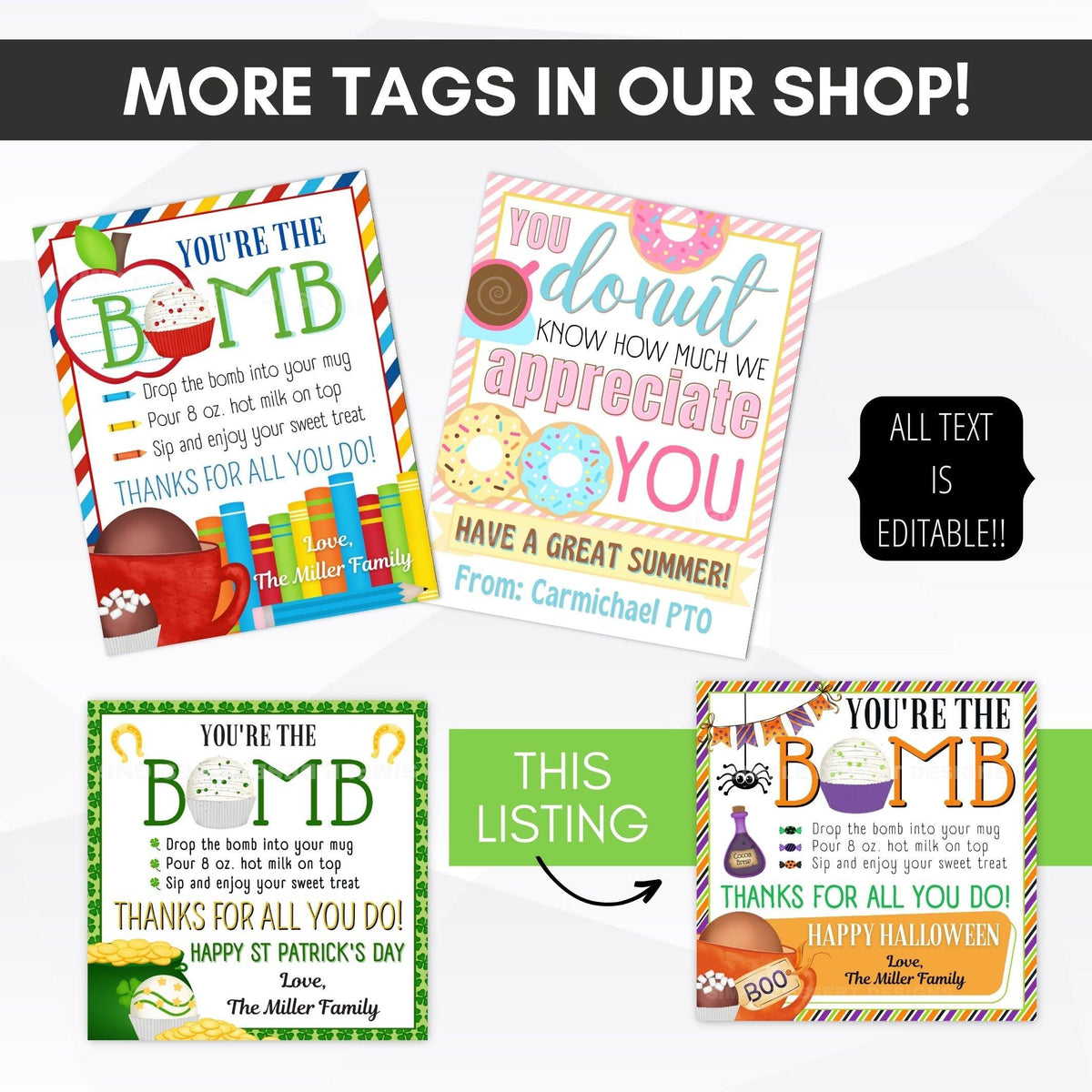 Halloween Chocolate Bomb Tag - Simple Desert Designs