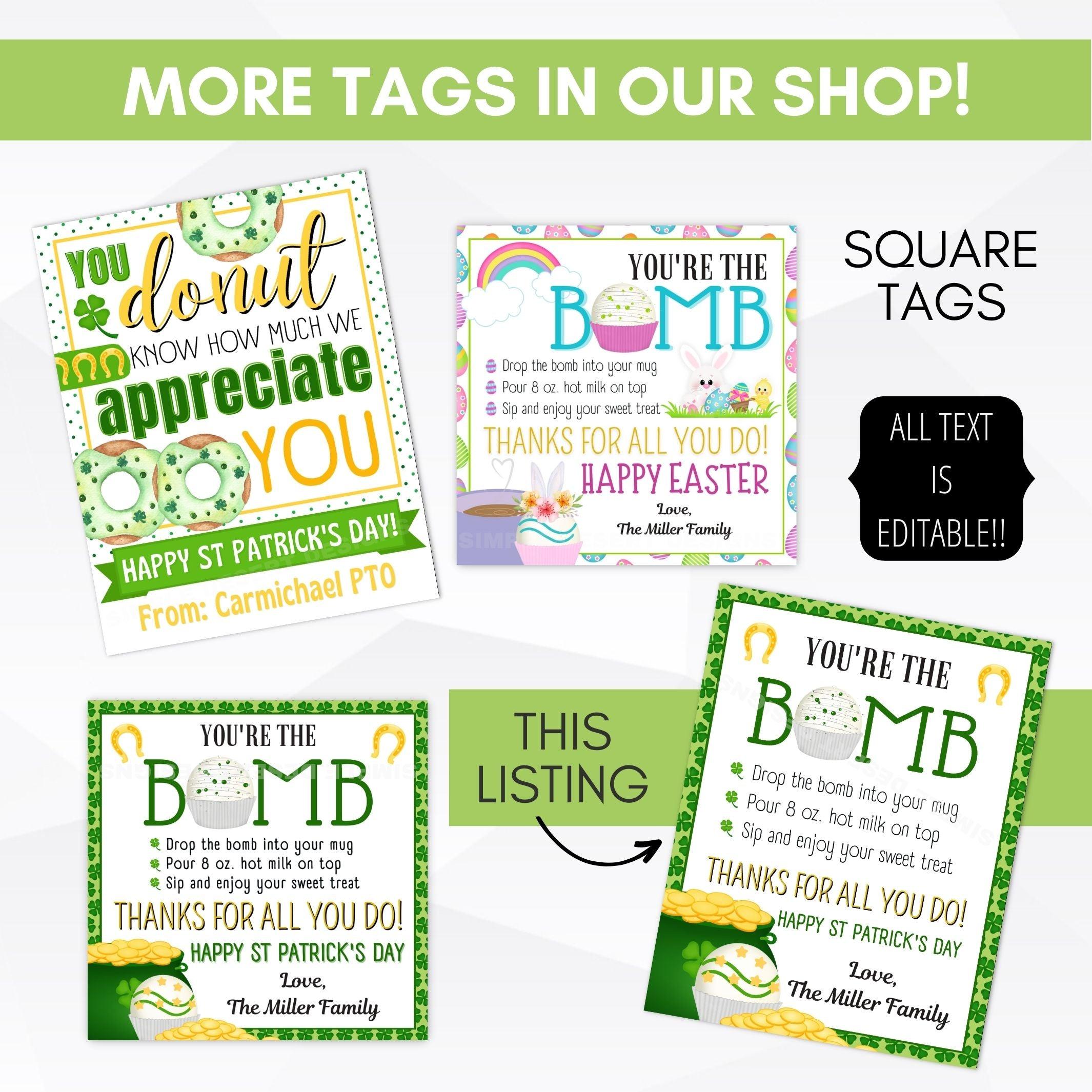 Teacher appreciation tags