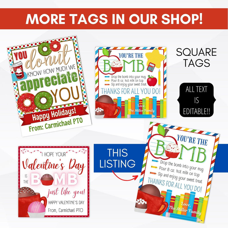 Student to teacher gift tag