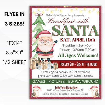 Pancakes with Santa Invitation