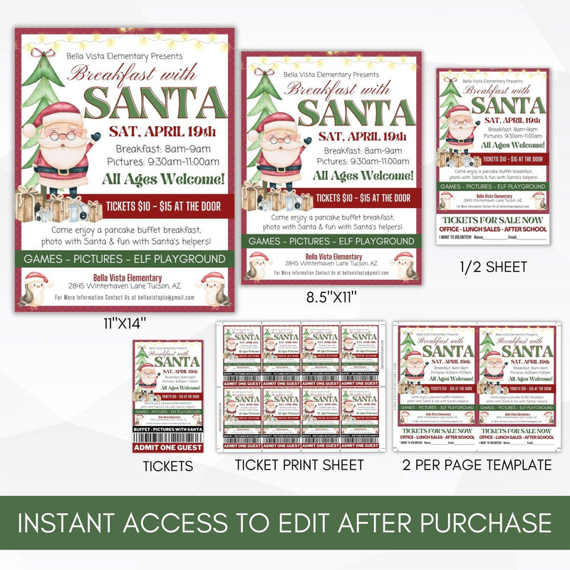 Editable printable community HOA Christmas flyer invitation