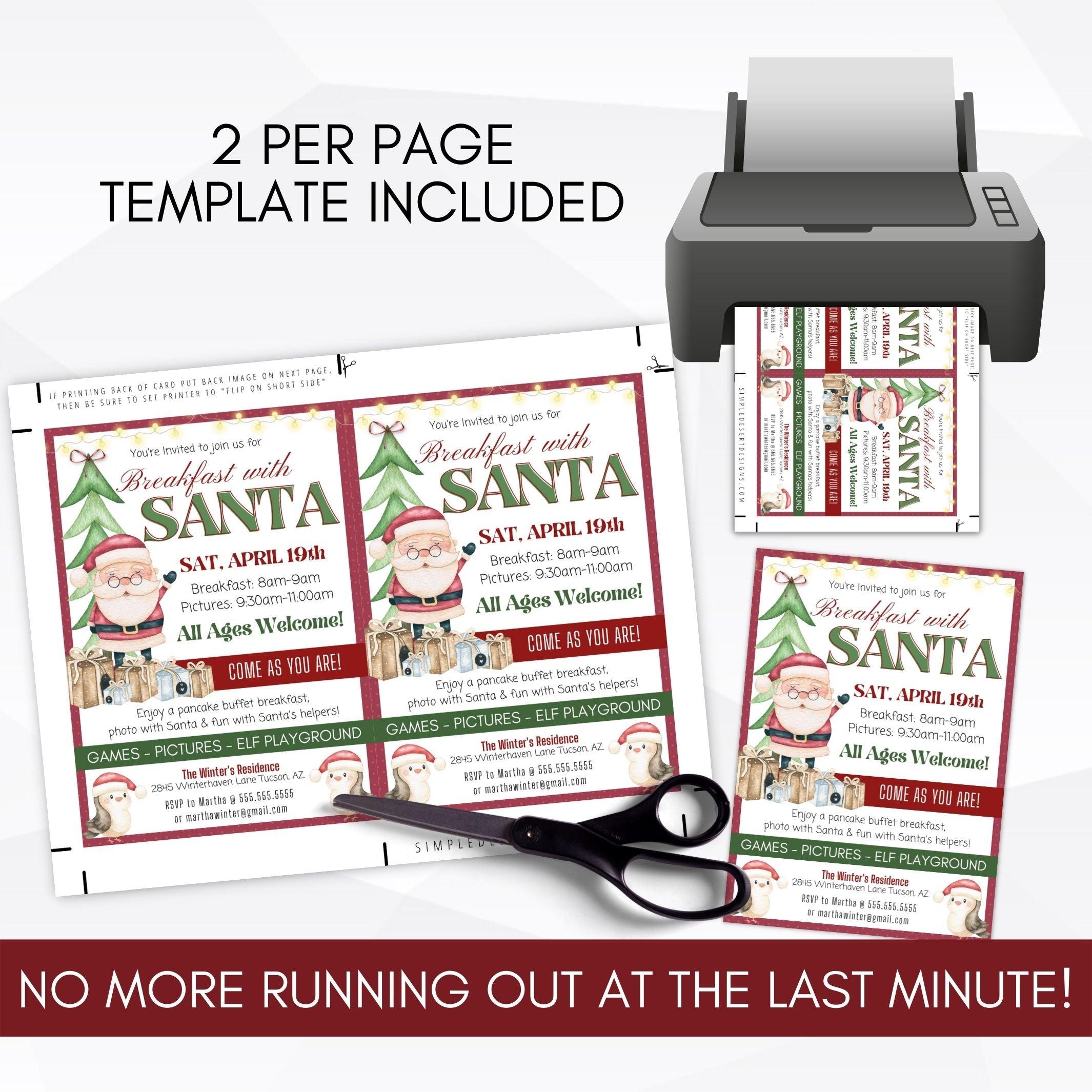 editable Christmas party invitation