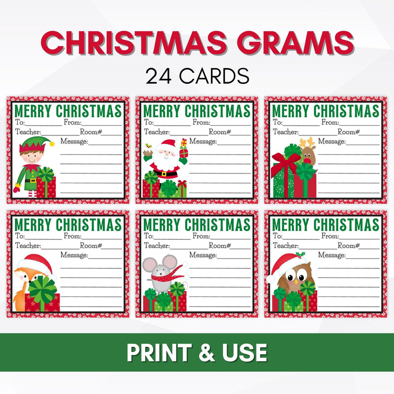 christmas grams fundraiser printable