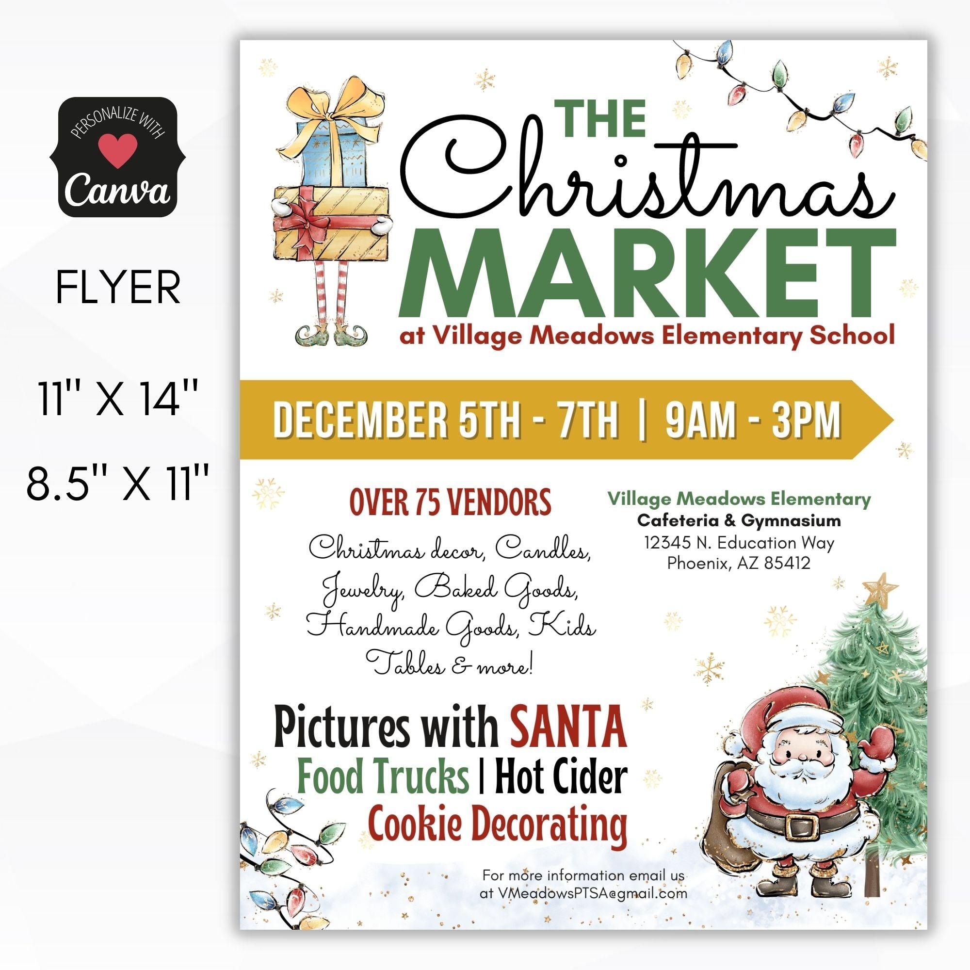 editable holiday craft fair flyer