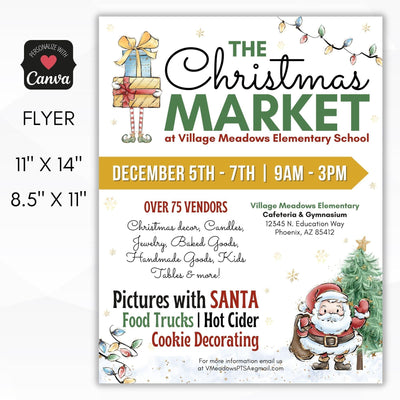 editable holiday craft fair flyer