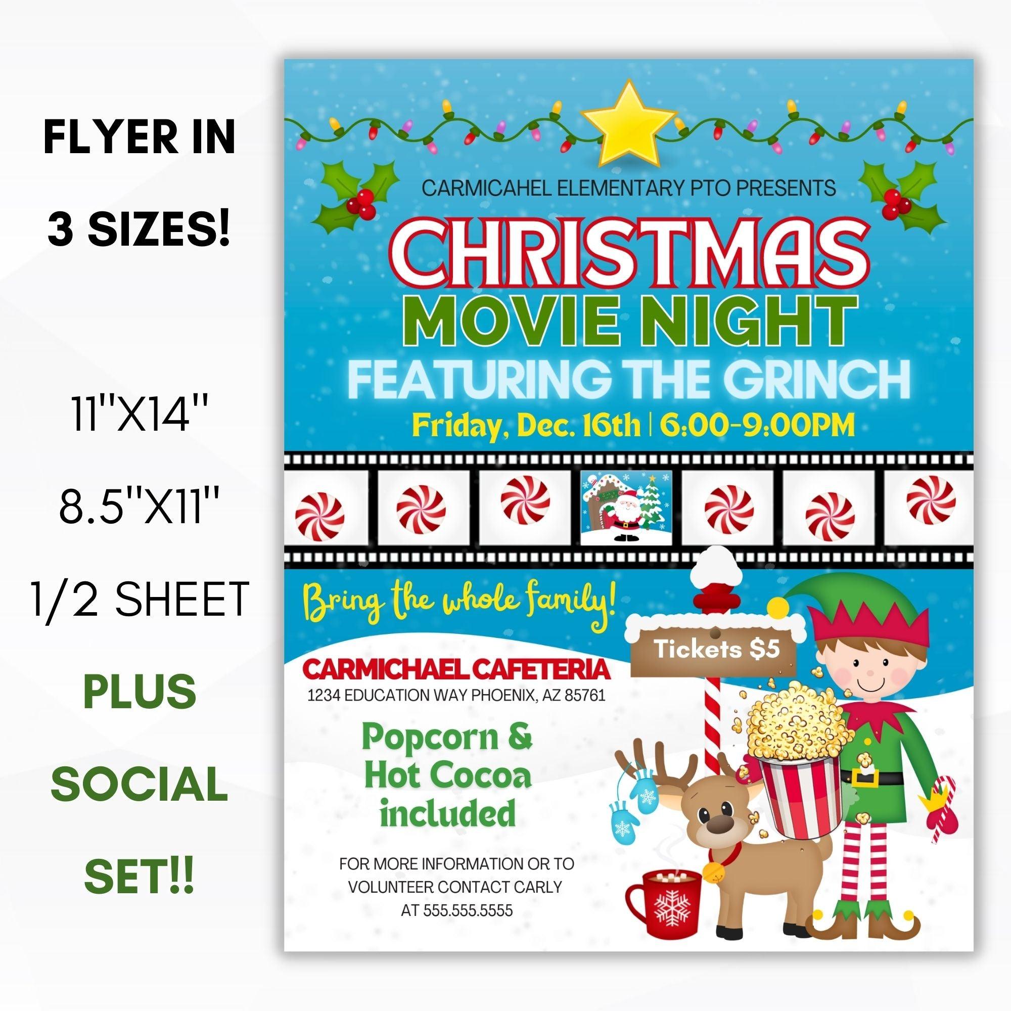 christmas-movie-night-flyers-tickets-simple-desert-designs