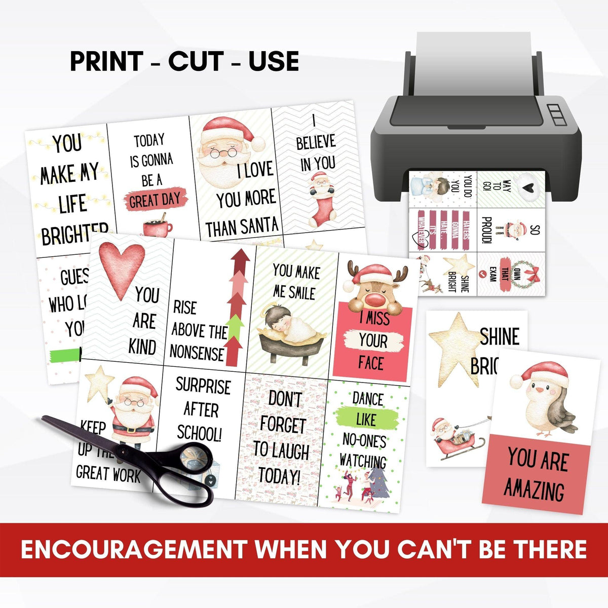 Christmas Lunchbox Notes Printable - Simple Desert Designs