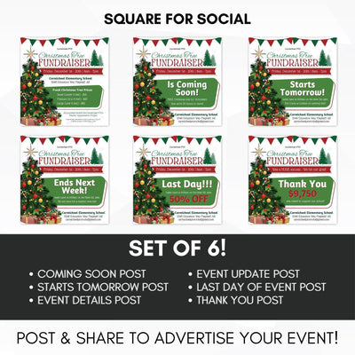 editable christmas tree farm flyer set