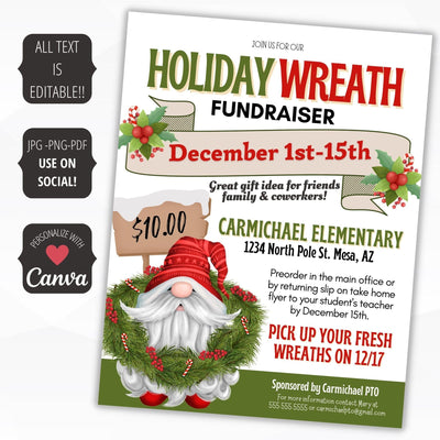 christmas wreaths fundraiser