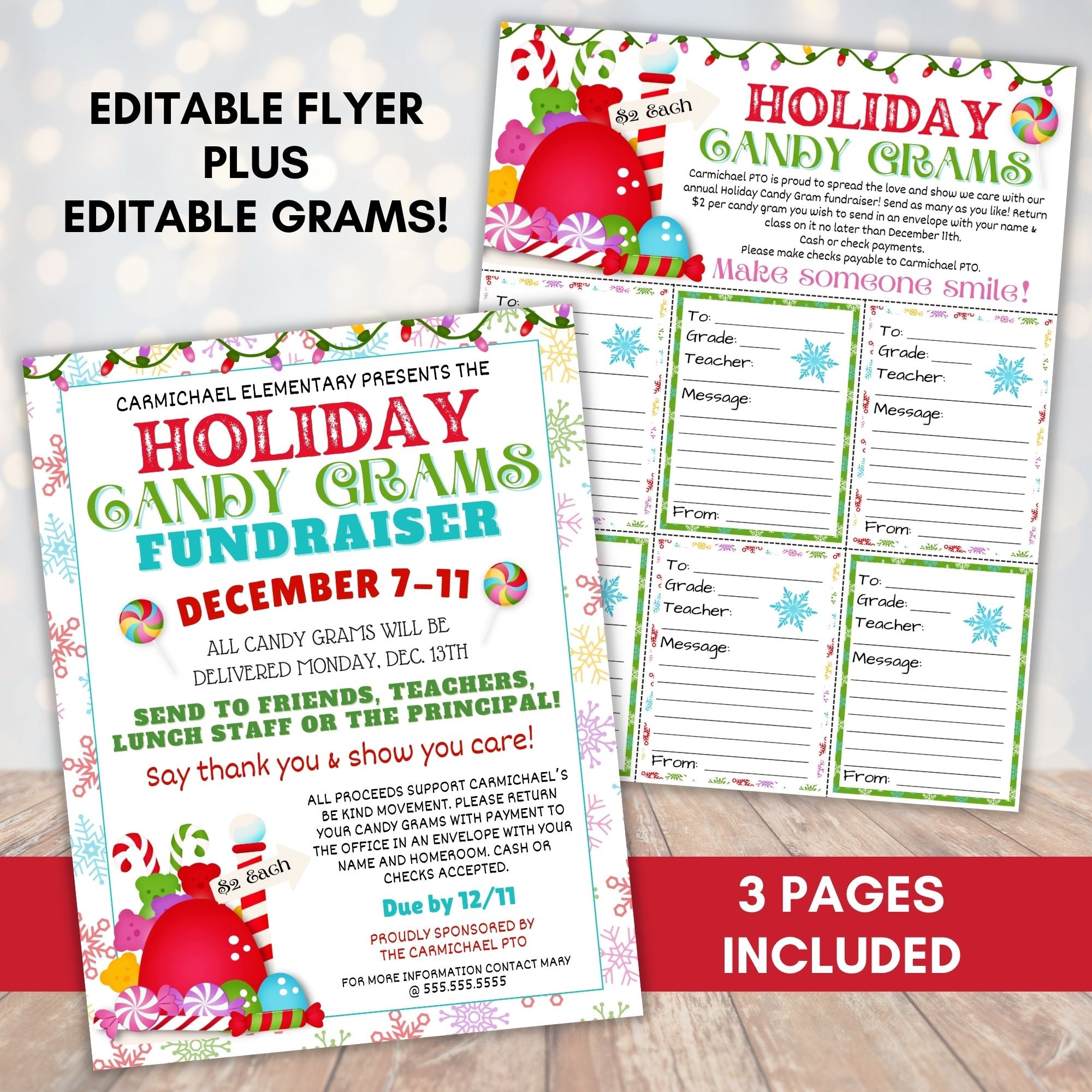 colorful candy gram fundraiser set for winter holidays non regligious