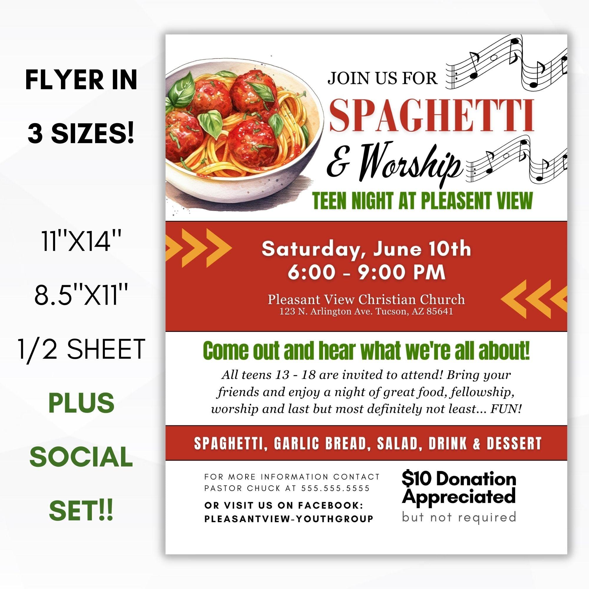 church event fundraiser flyer