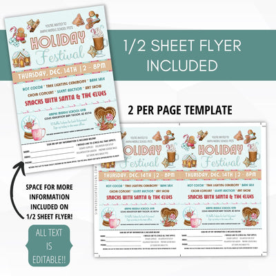 editable xmas festival fundraiser template