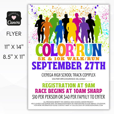 color run fundraiser flyer