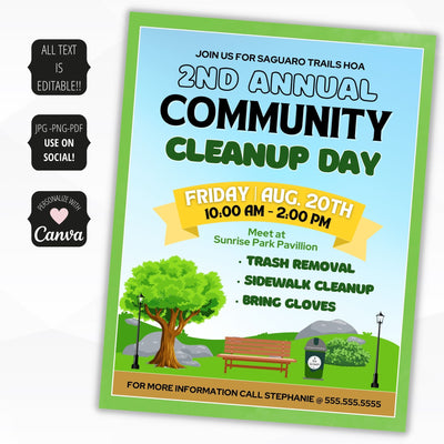 community cleanup event flyer