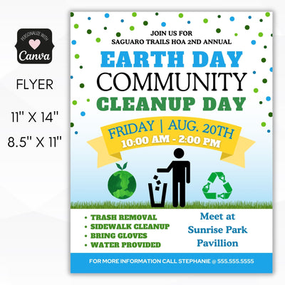 community event flyer for clean up project