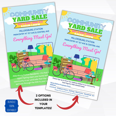 Community Yard Sale HOA Activity Invitation
