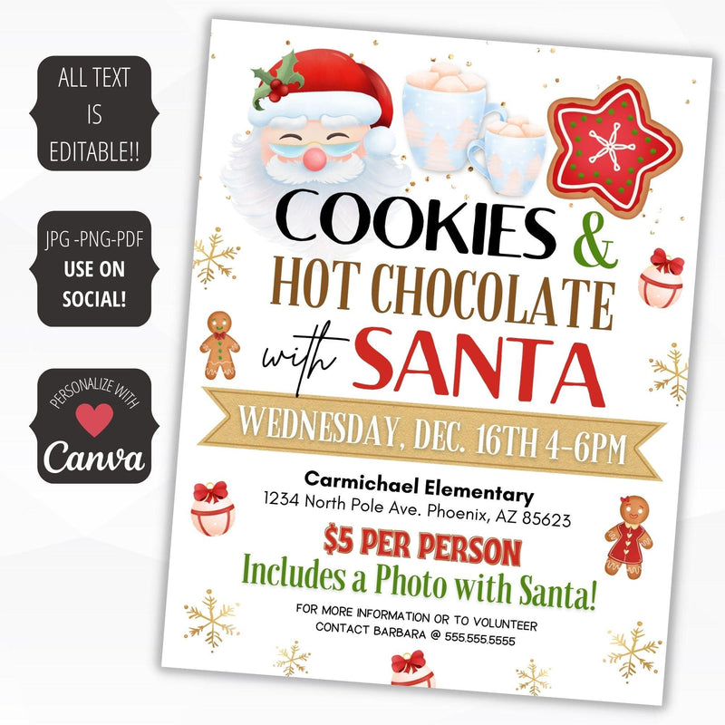 cookies and cocoa with santa claus