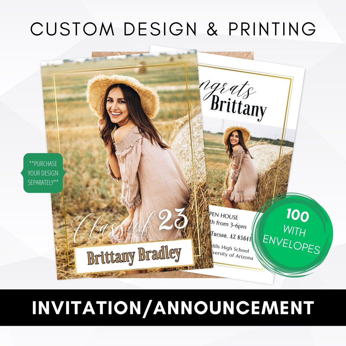 Custom Invitation Design Printing 100