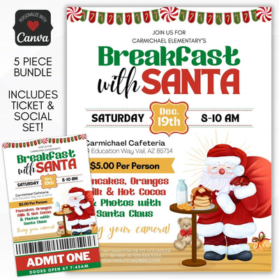 breakfast with santa invitation flyer