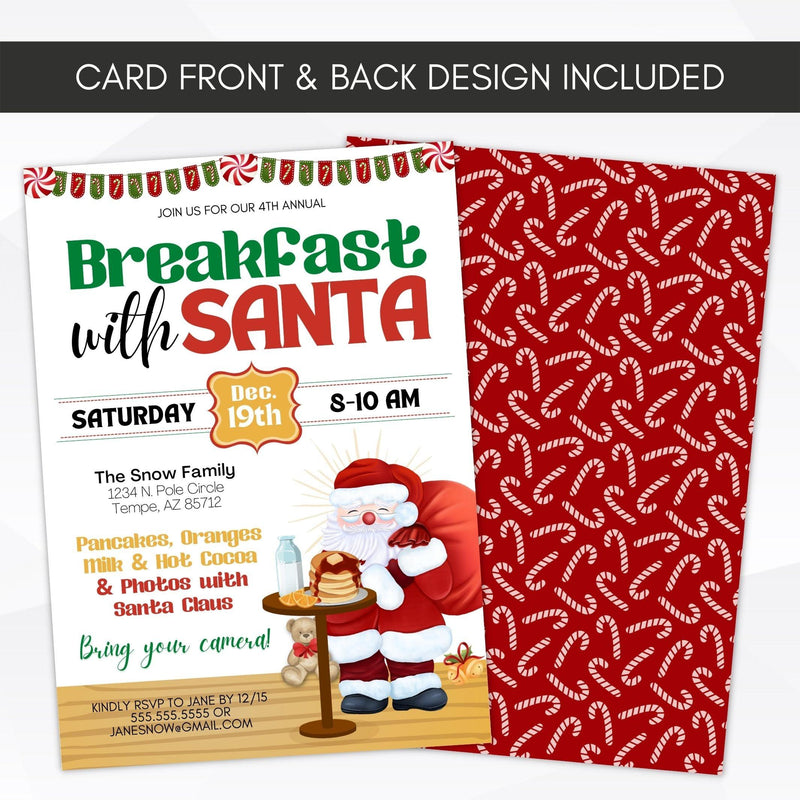 breakfast with santa invitation editable