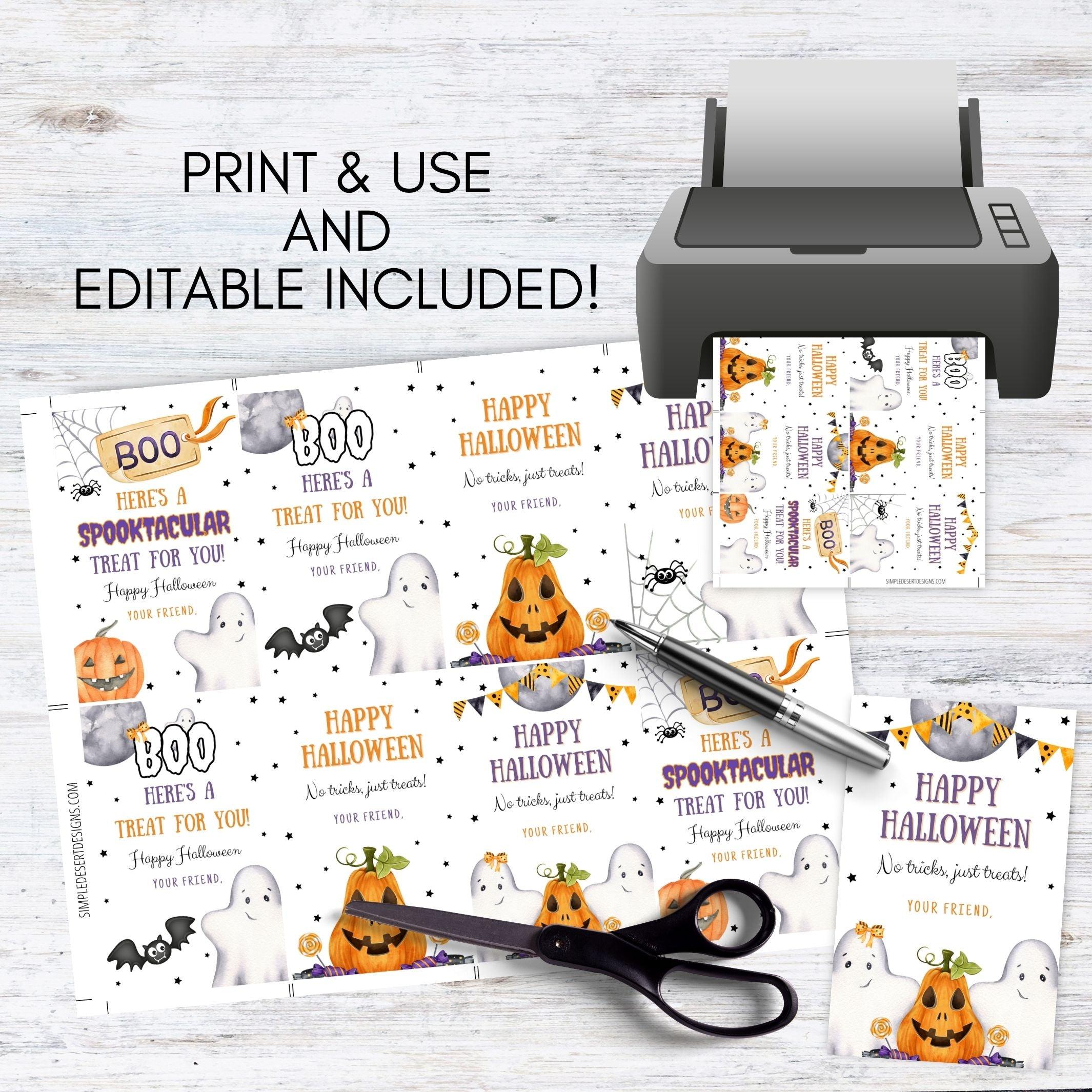 Editable Halloween tags