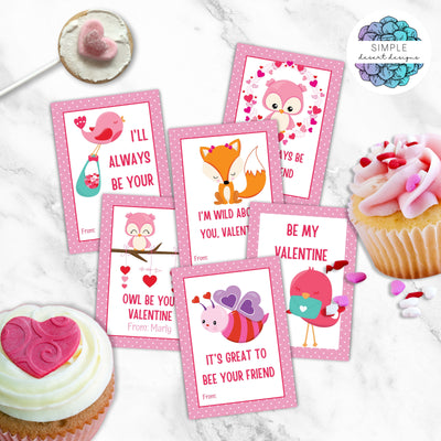 set of 8 printable and customizable classroom valentines for kids classroom valentine exchange party diy print at home