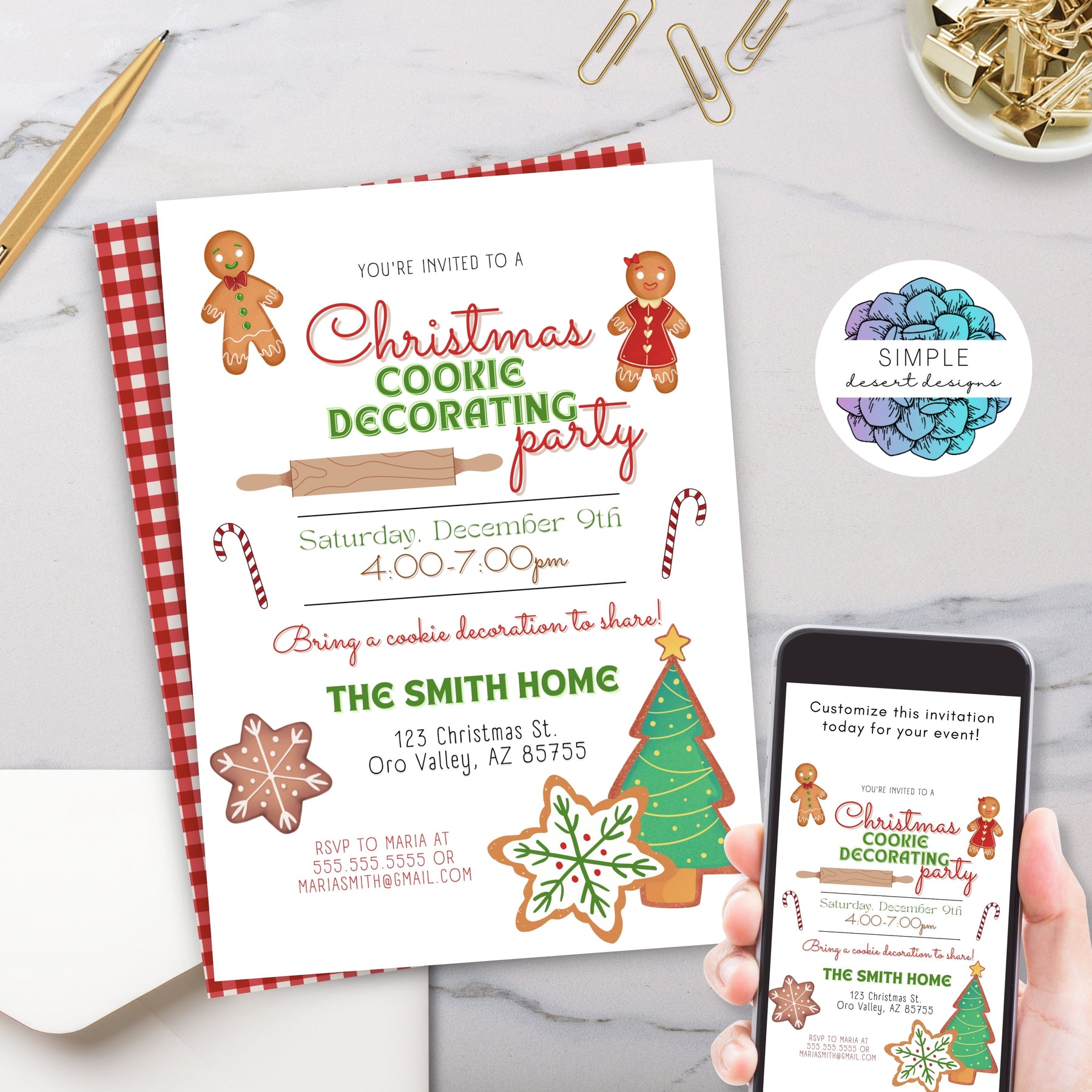 Cookie Decorating Christmas Party Invite – Simple Desert Designs cookie-decorating-christmas-party-invite-simple-desert-designs