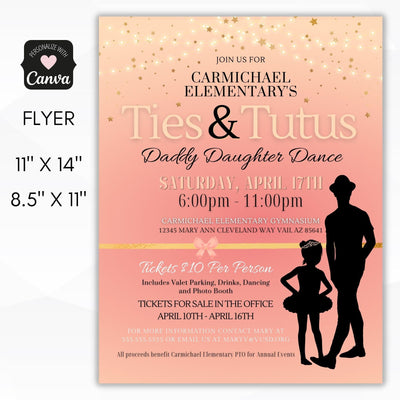 Daddy daughter dance theme flyers