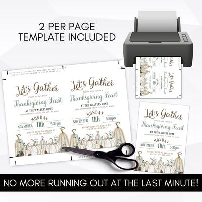 customizable last minute thanksgiving invitations printed or digital