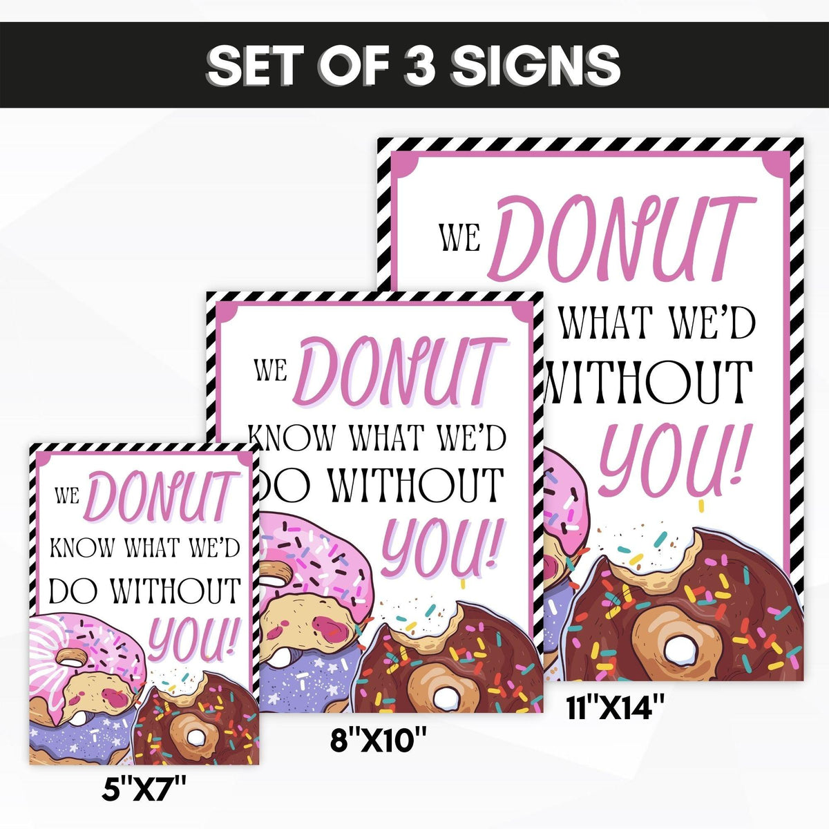 Editable Donut Appreciation Week Sign - Simple Desert Designs