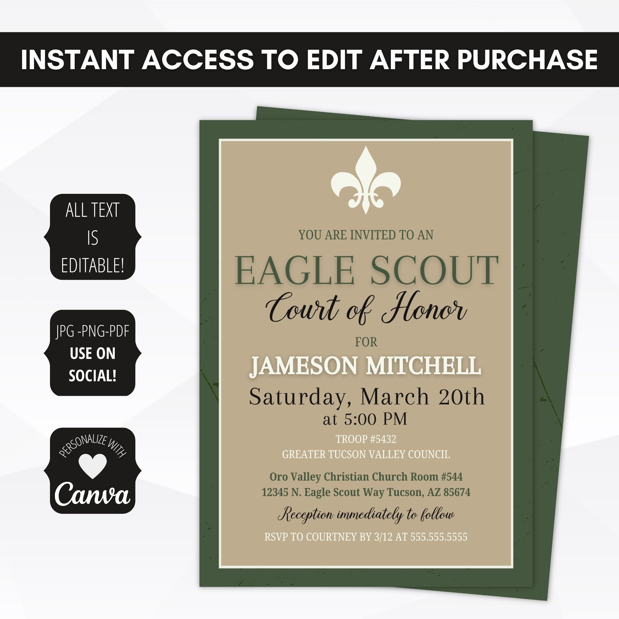 Eagle Scout Invitations For Multiple Scouts