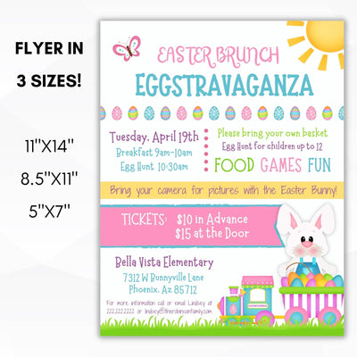 Easter fundraising event invitation tickets