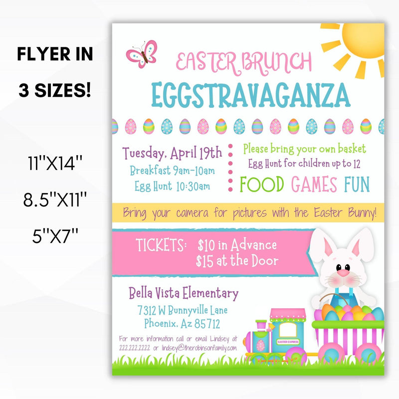 Easter fundraising event invitation tickets