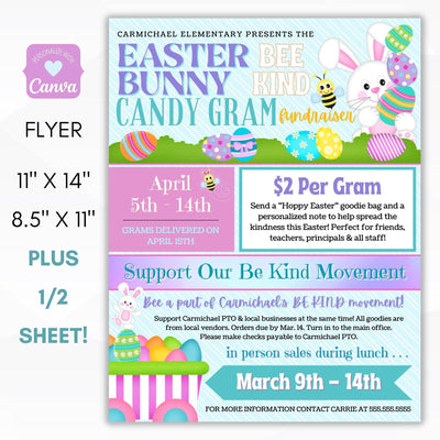 Easter candy gram fundraiser flyer